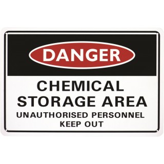 Danger Chemical Storage Sign